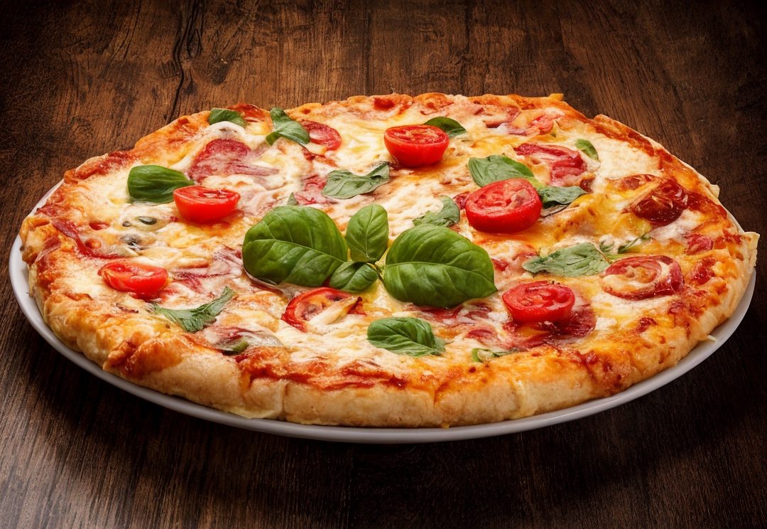 pizza de albahaca