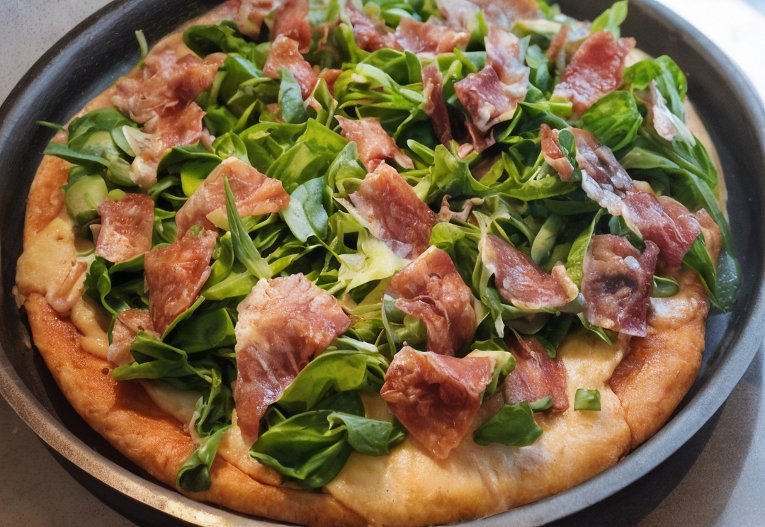 pizza rucula y jamon